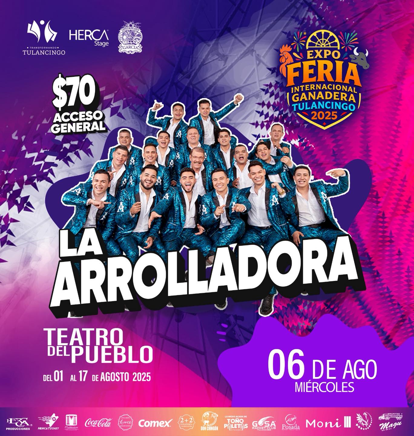 6 Agosto: La Arrolladora Banda El Limón